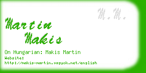 martin makis business card